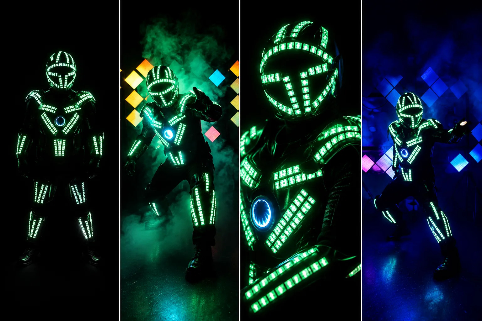 Robot LED de piso